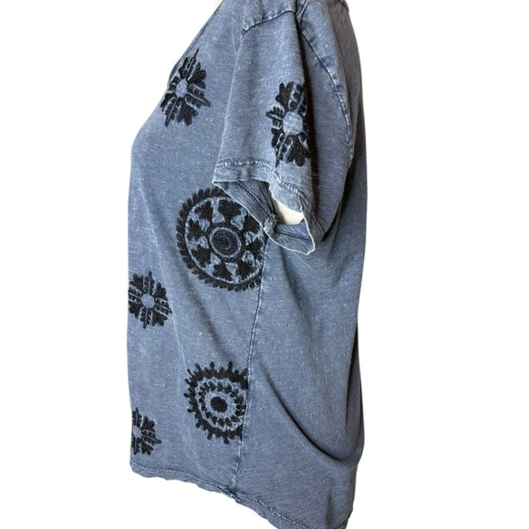 Lucky Brand Gray Black Short Sleeve Relaxed Tee size Large - Picture 8 of 11